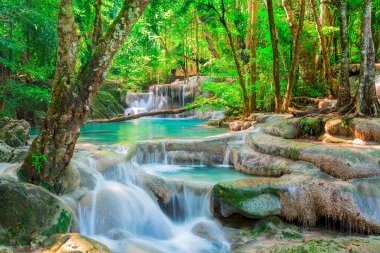 Erawan Waterfalls & River Kwai Day Tour – Thailand
